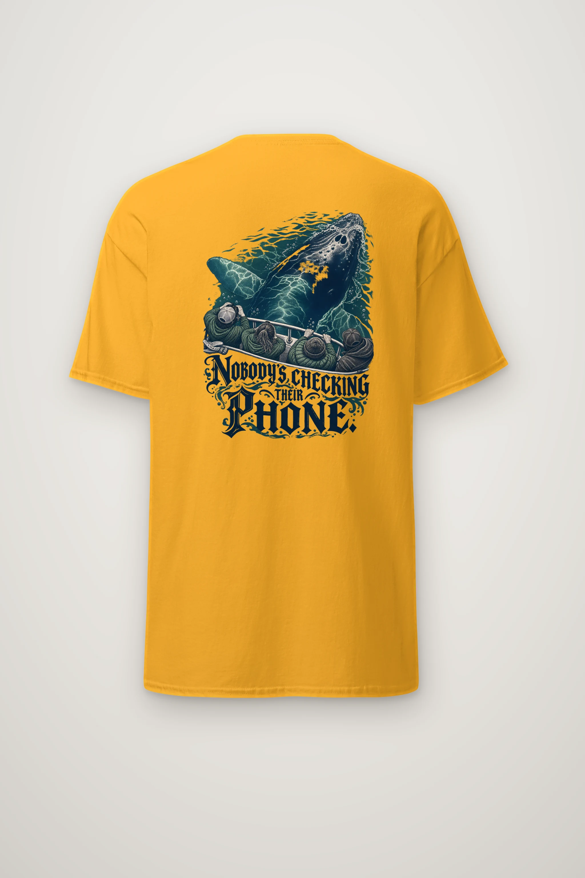 "Nobody's Checking Their Phone" Heavyweight Unisex Crewneck T-shirt