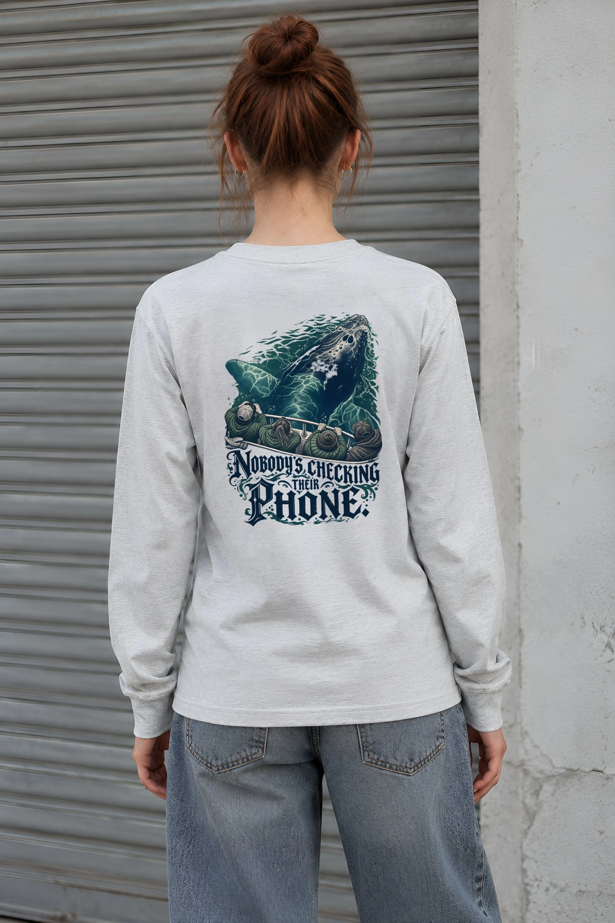 "Nobody's Checking Their Phone" Unisex Longsleeve T-shirt