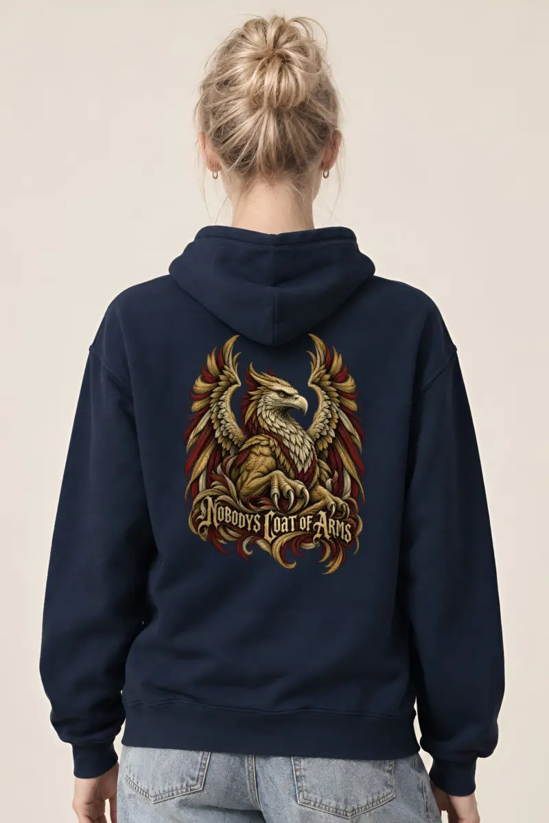 “Nobodys Coat of Arms” Heavy Blend Unisex Pullover Hoodie