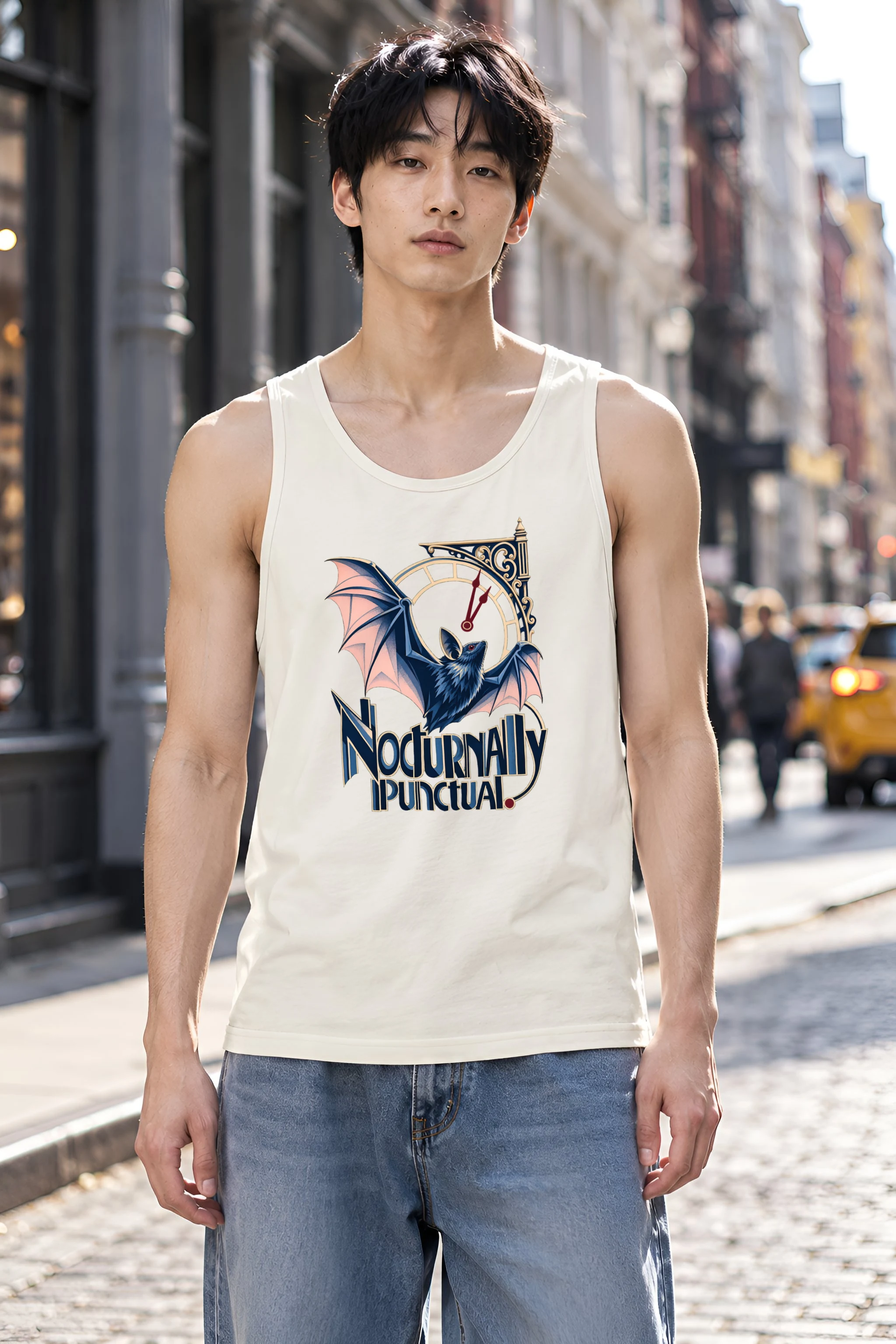 "Nocturnally Punctual" Unisex Jersey Tank