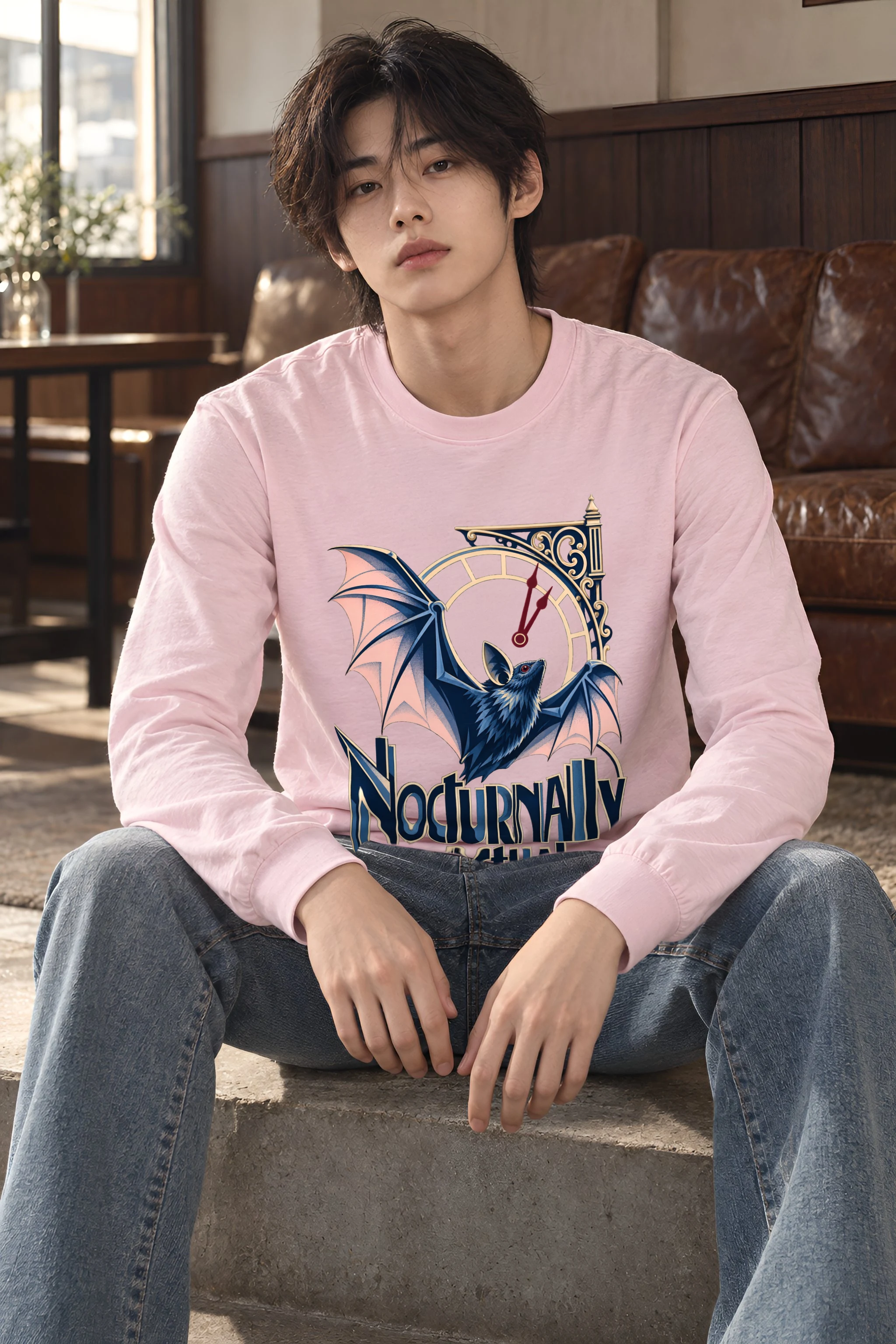 "Nocturnally Punctual" Unisex Longsleeve T-shirt