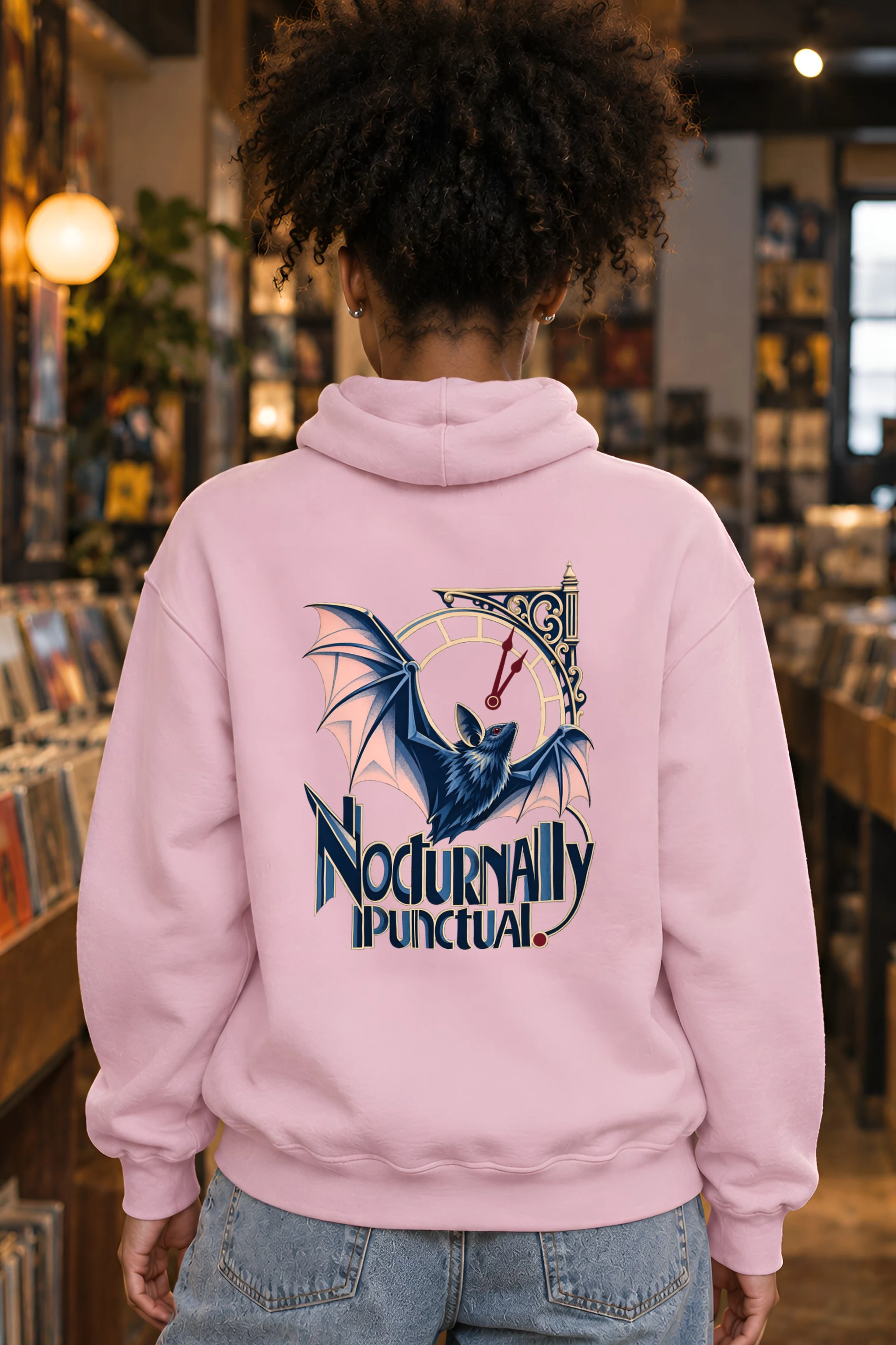 "Nocturnally Punctual" Unisex Pullover Hoodie