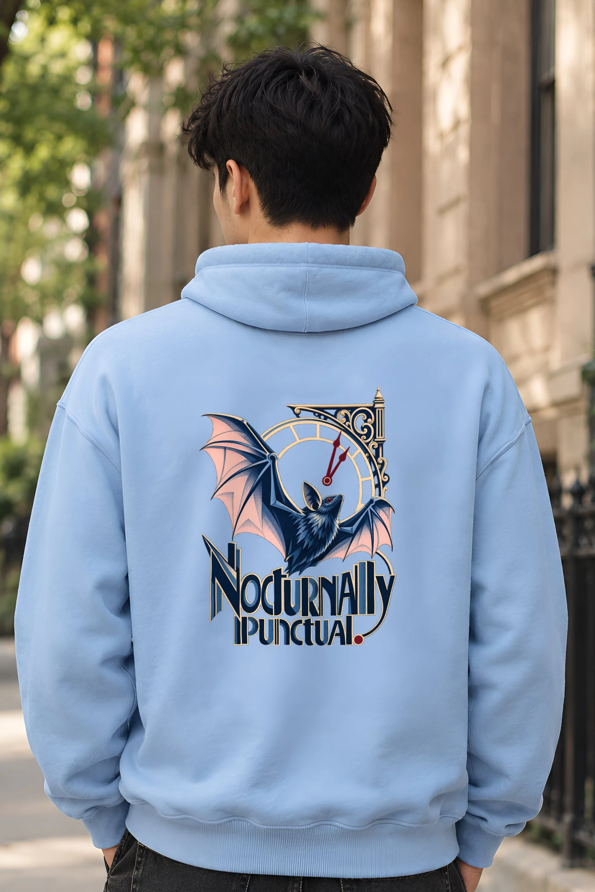 "Nocturnally Punctual" Unisex Pullover Hoodie