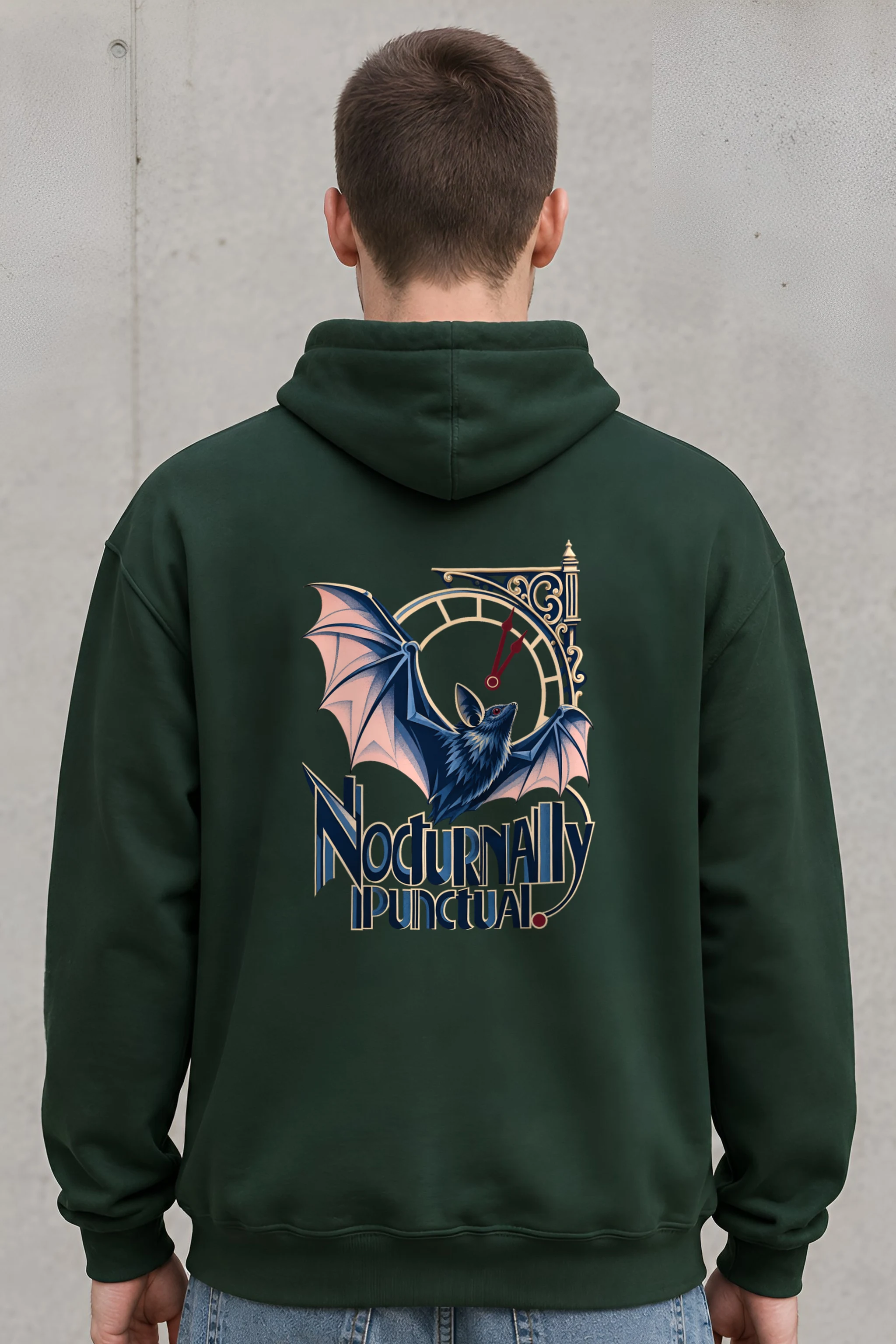 "Nocturnally Punctual" Unisex Pullover Hoodie
