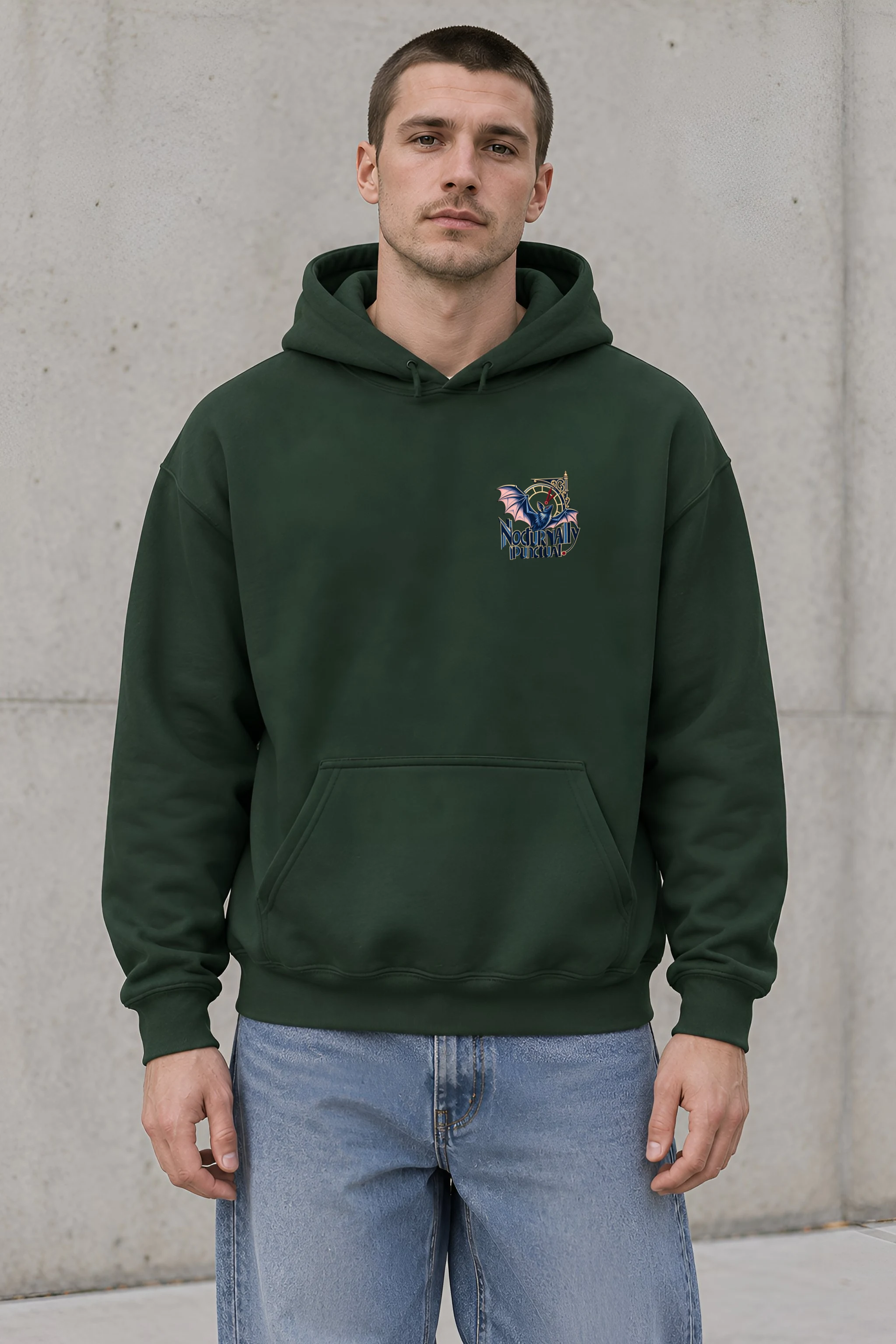 "Nocturnally Punctual" Unisex Pullover Hoodie
