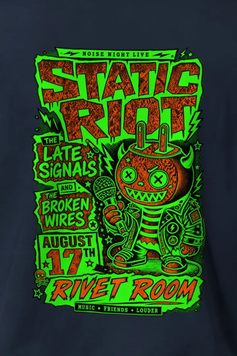 "Noise Night Live" Heavyweight Unisex Crewneck T-shirt