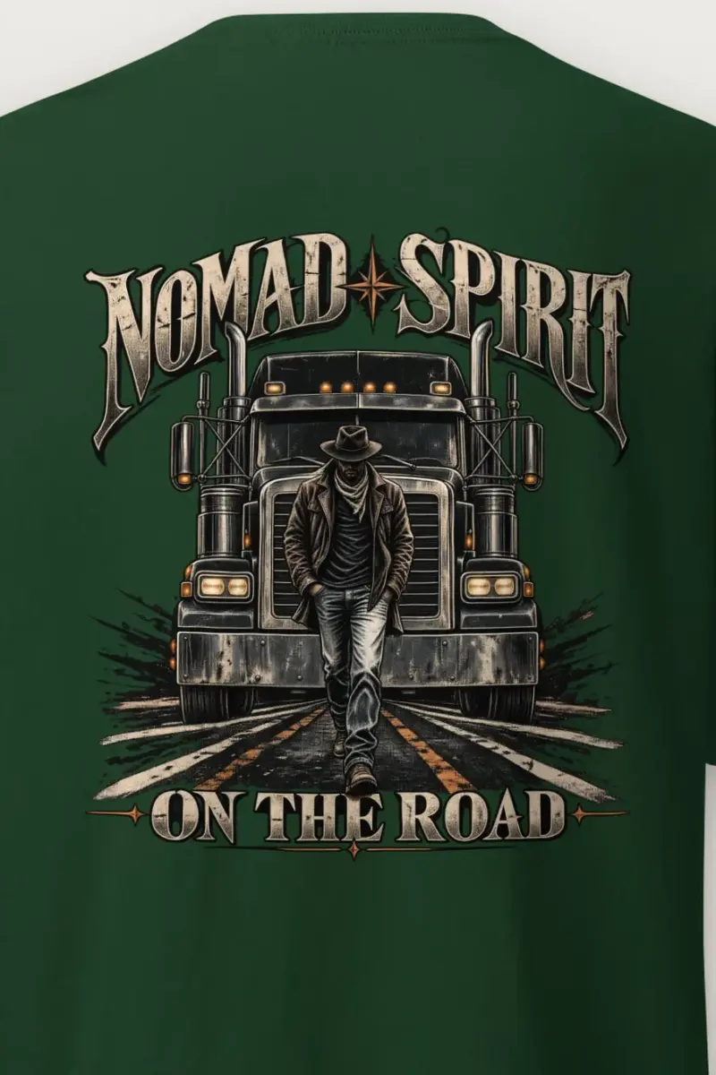 "Nomad Spirit On The Road" Heavyweight Unisex Crewneck T-shirt