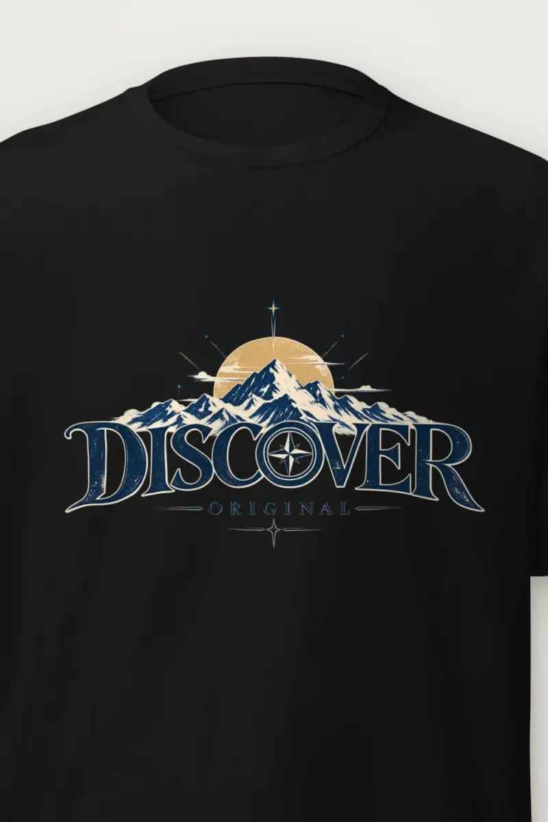 "Northbound Compass" Heavyweight Unisex Crewneck T-shirt
