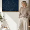 "Northern Constellation Chart" Premium Wooden Framed Poster · Landscape