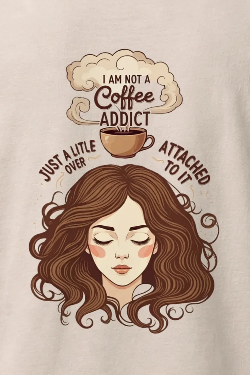 "Not A Coffee Addict" Heavyweight Unisex Crewneck T-shirt