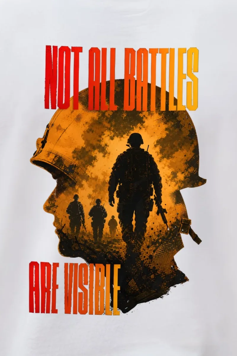 "Not All Battles Are Visible" Heavy Blend Unisex Crewneck Sweatshirt