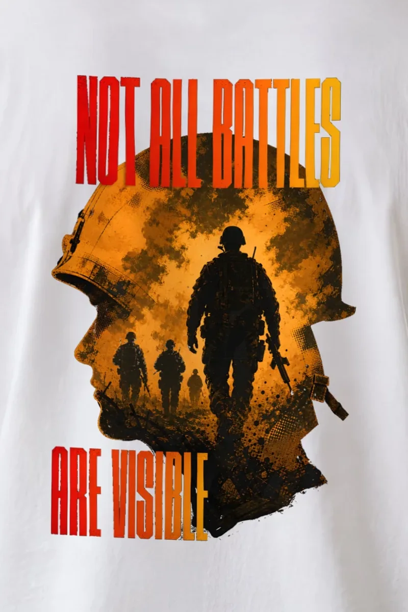 "Not All Battles Visible" Unisex Longsleeve T-shirt
