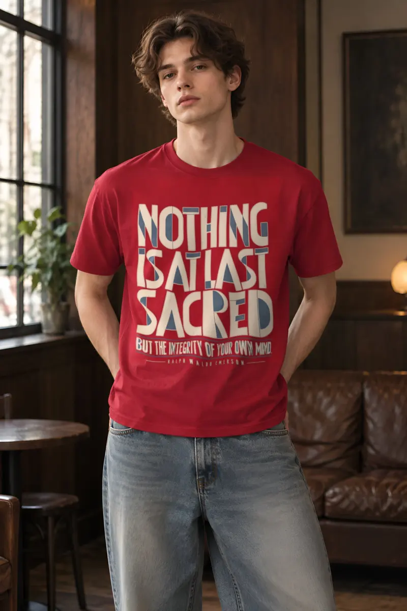 “Nothing Is at Last Sacred” Heavyweight Unisex Crewneck T-shirt
