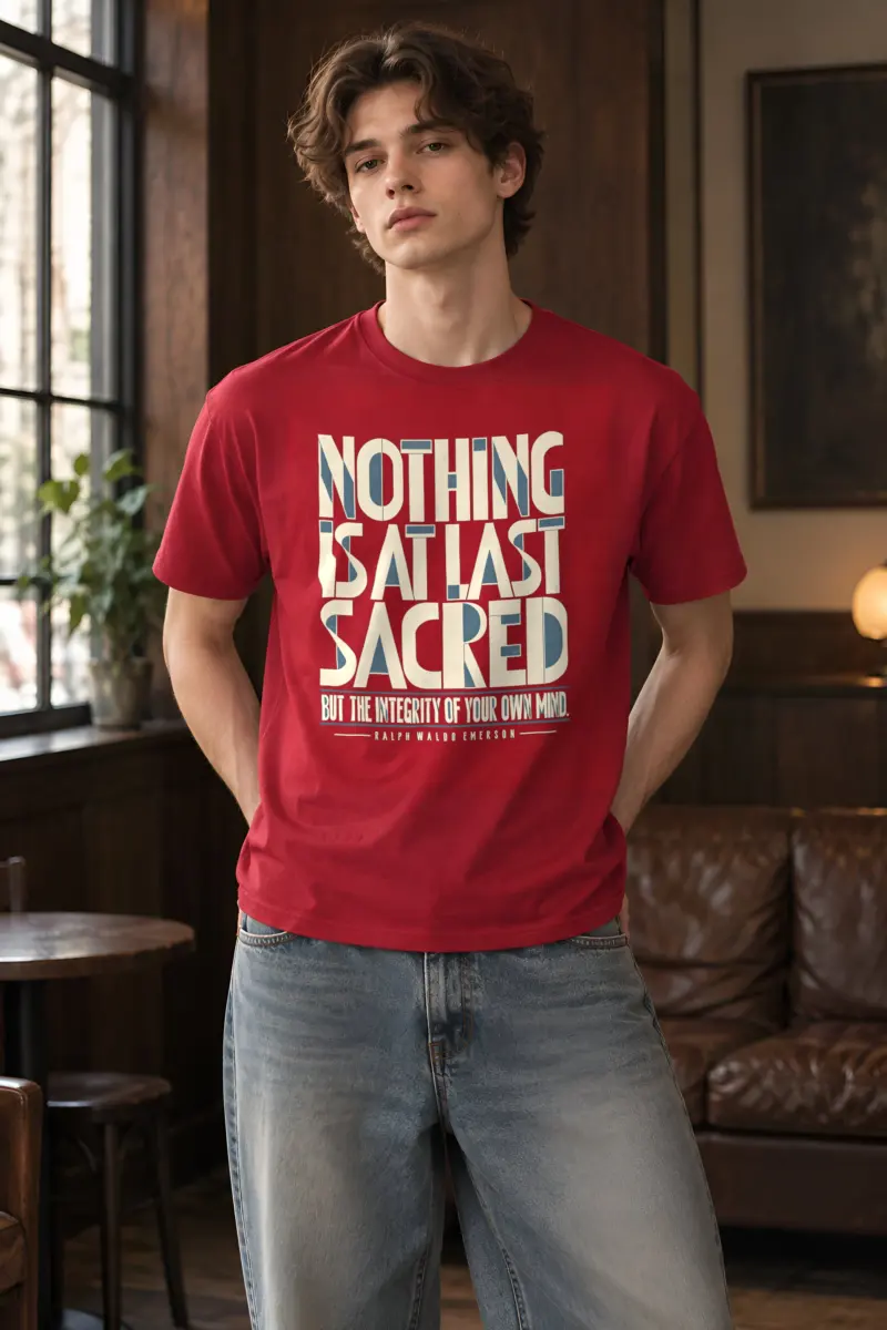 "Nothing Is at Last Sacred" Heavyweight Unisex Crewneck T-shirt