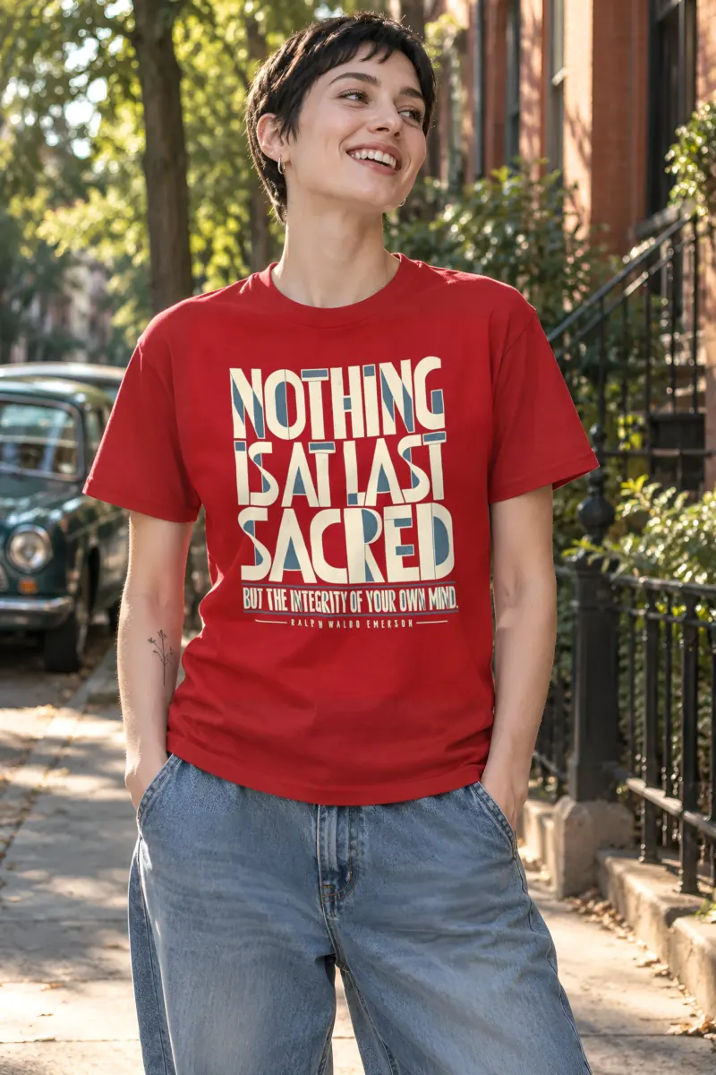 "Nothing Is at Last Sacred" Heavyweight Unisex Crewneck T-shirt