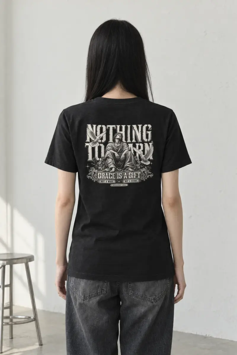 "Nothing to Earn Grace" Heavyweight Unisex Crewneck T-shirt