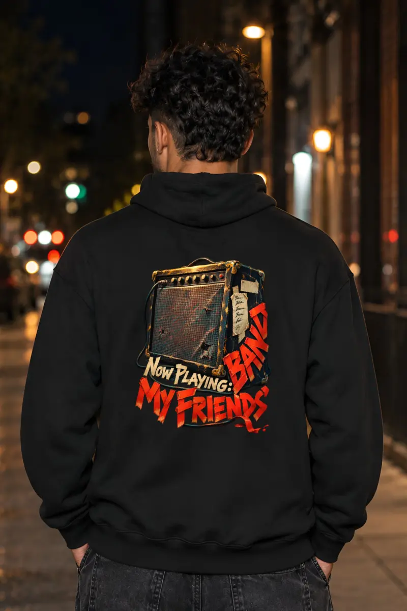 “Now Playing: My Friends’ Band” Heavy Blend Unisex Pullover Hoodie