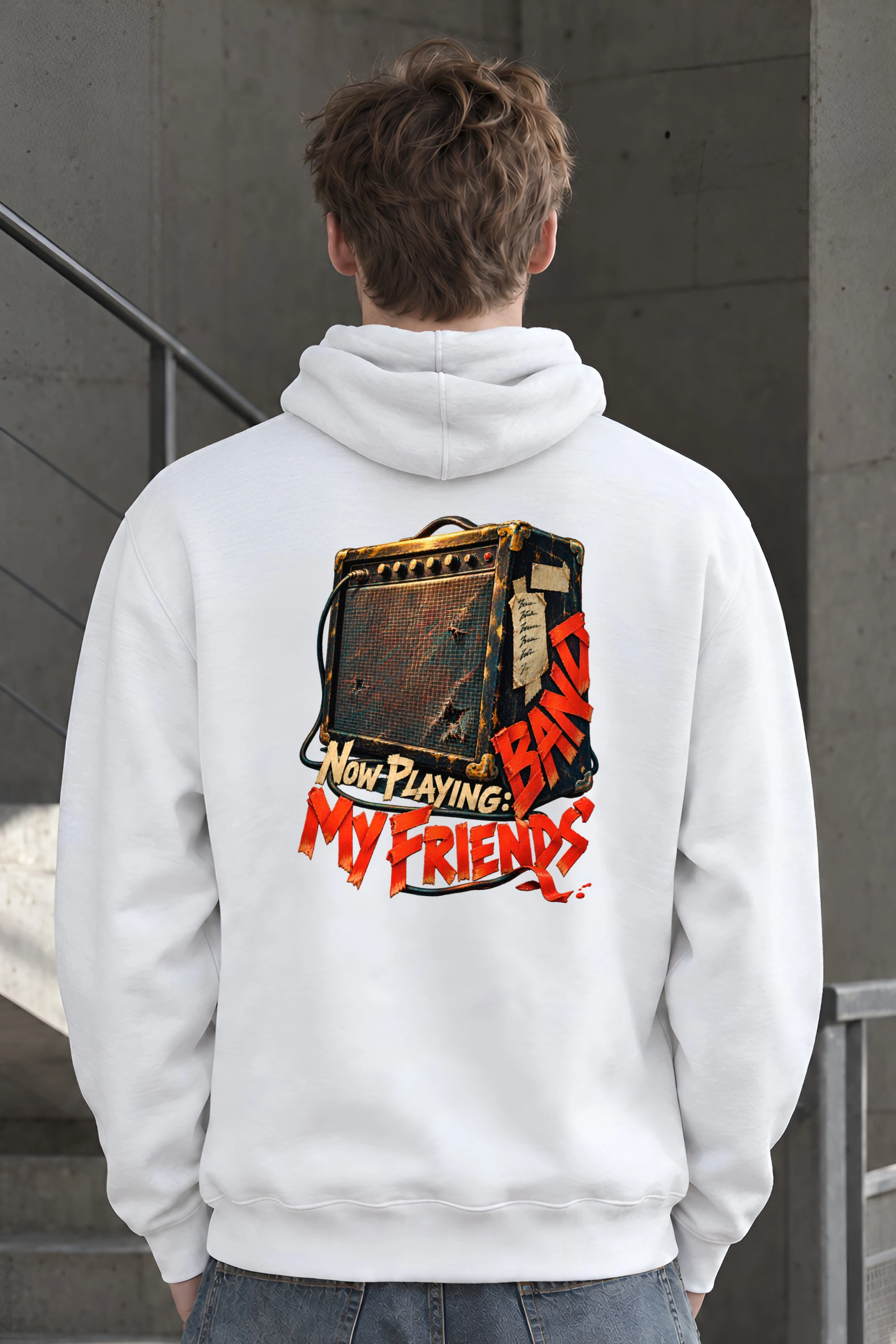 "Now Playing: My Friends' Band" Heavy Blend Unisex Pullover Hoodie