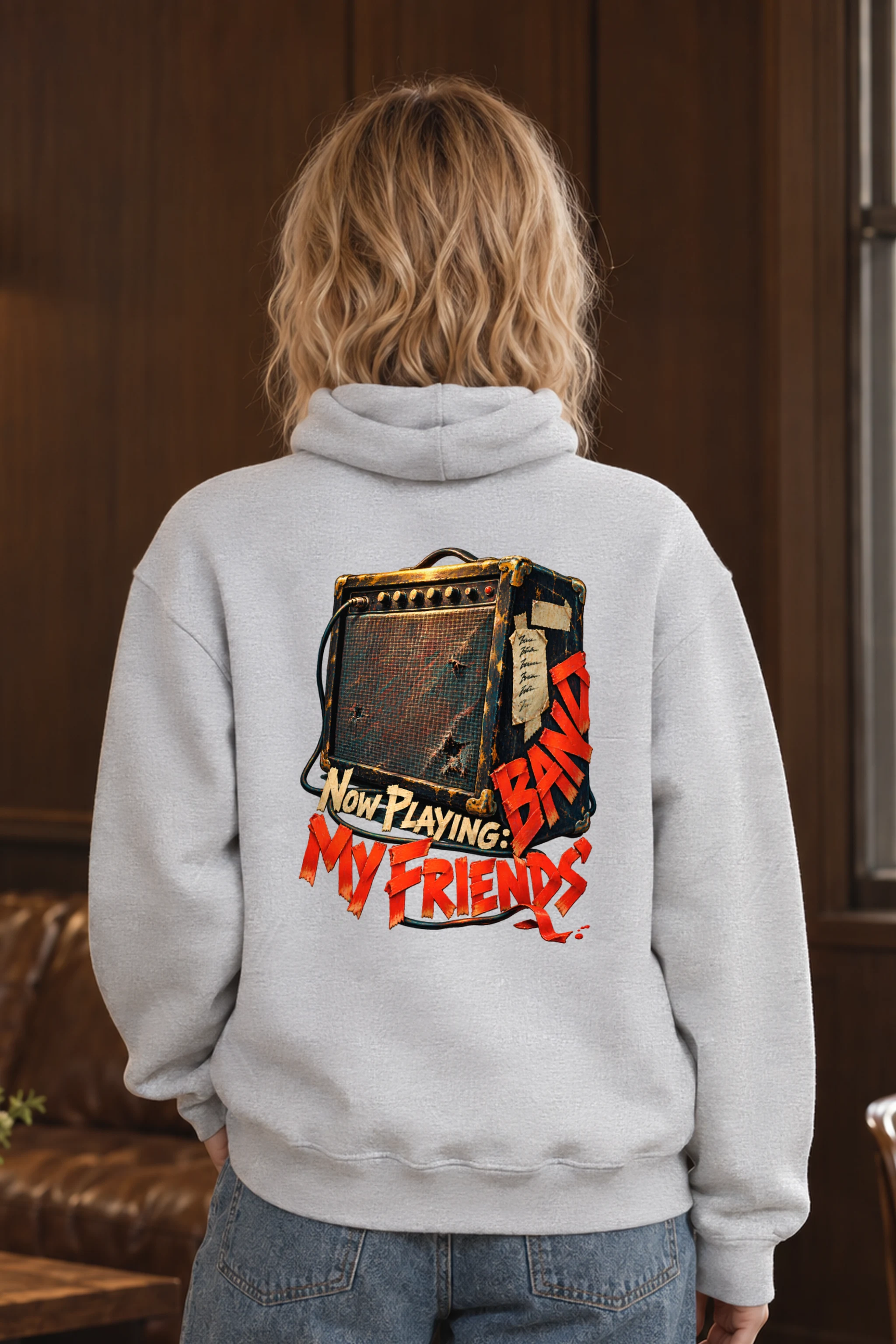 "Now Playing: My Friends' Band" Heavy Blend Unisex Pullover Hoodie