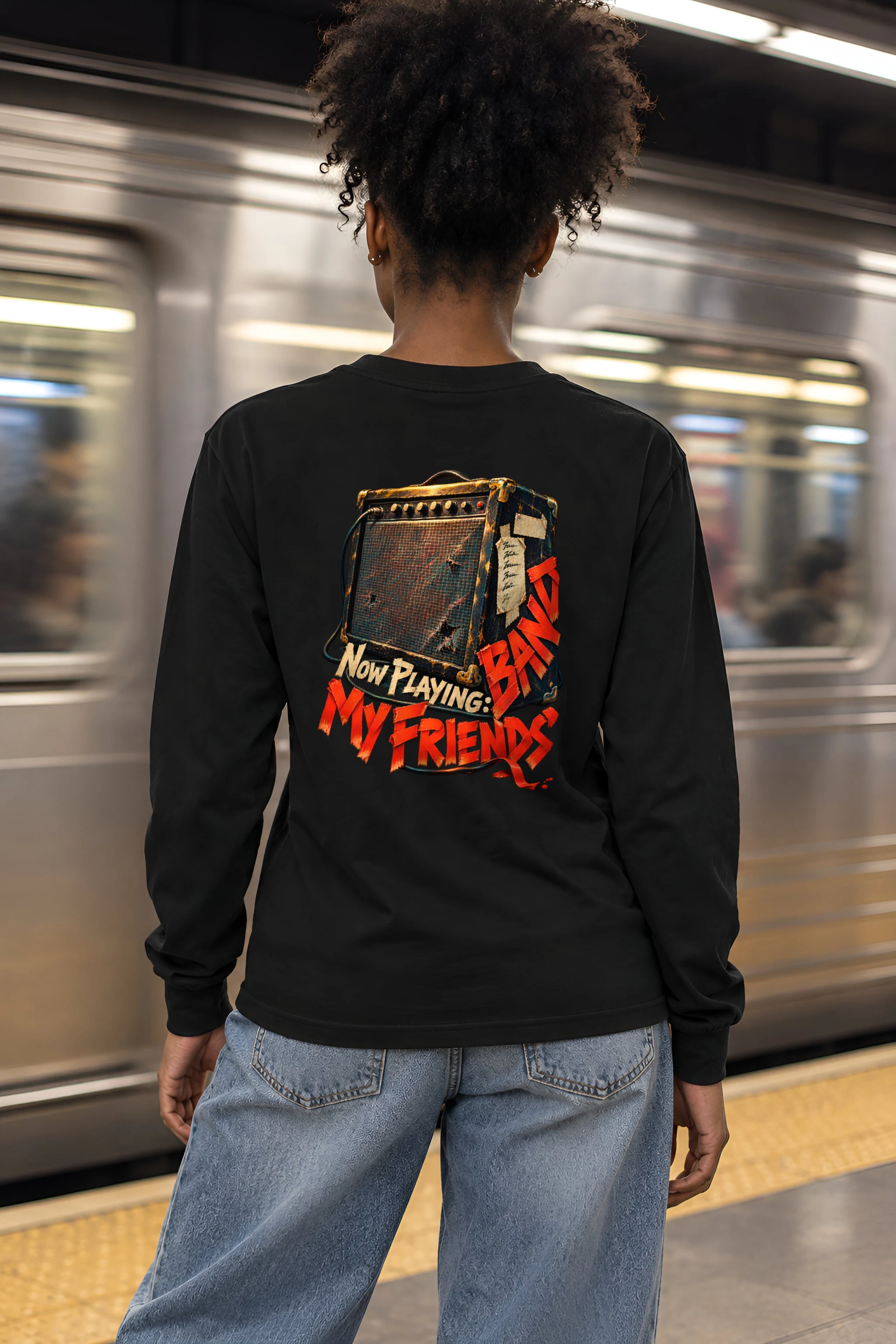 "Now Playing: My Friends' Band" Unisex Longsleeve T-shirt