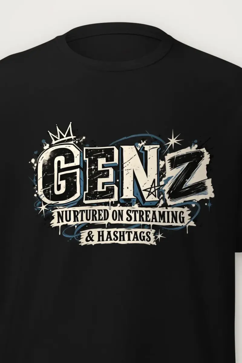 "Nurtured On Streaming" Heavyweight Unisex Crewneck T-shirt