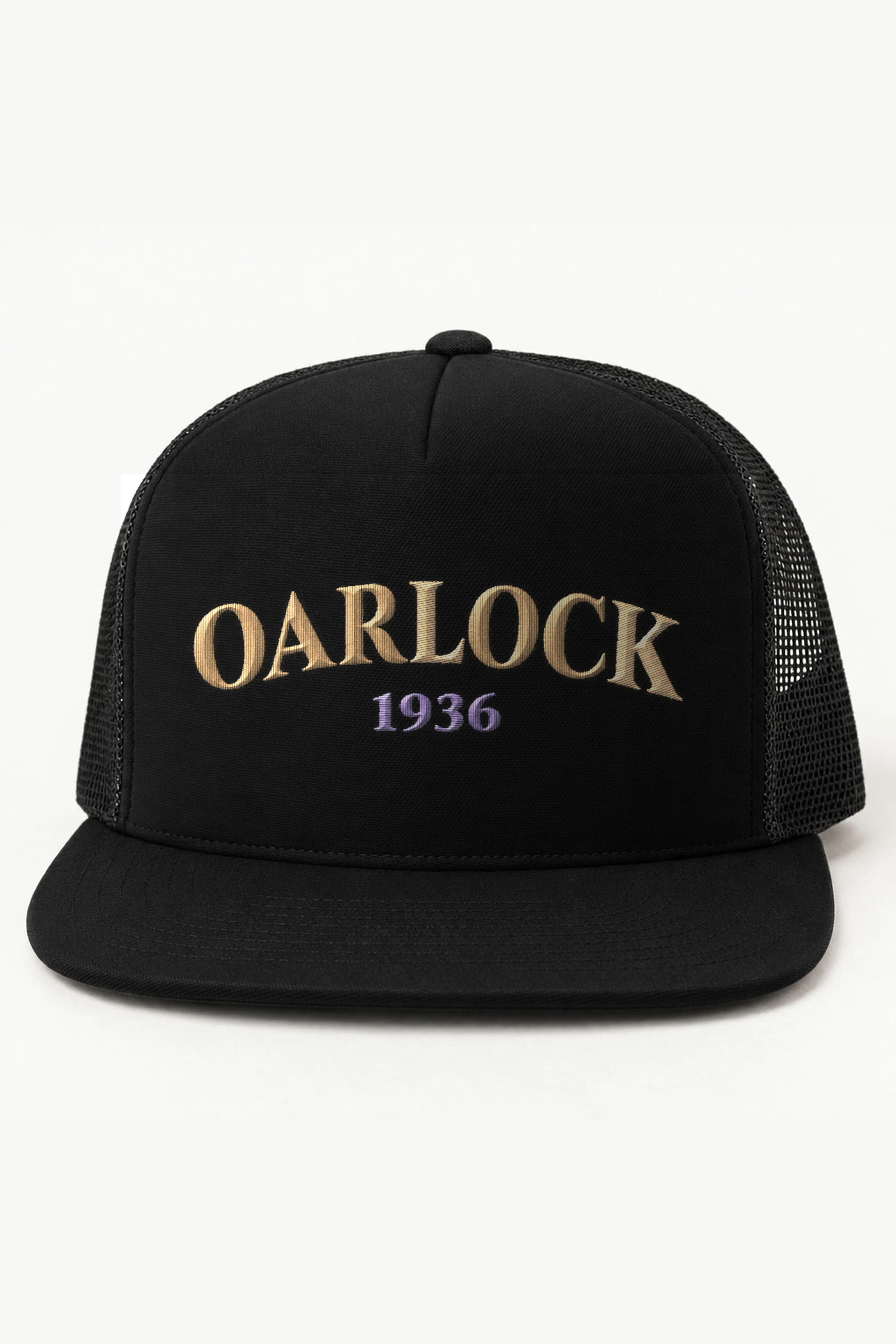 "Oarlock 1936" 5 Panel Trucker Cap · Embroidered