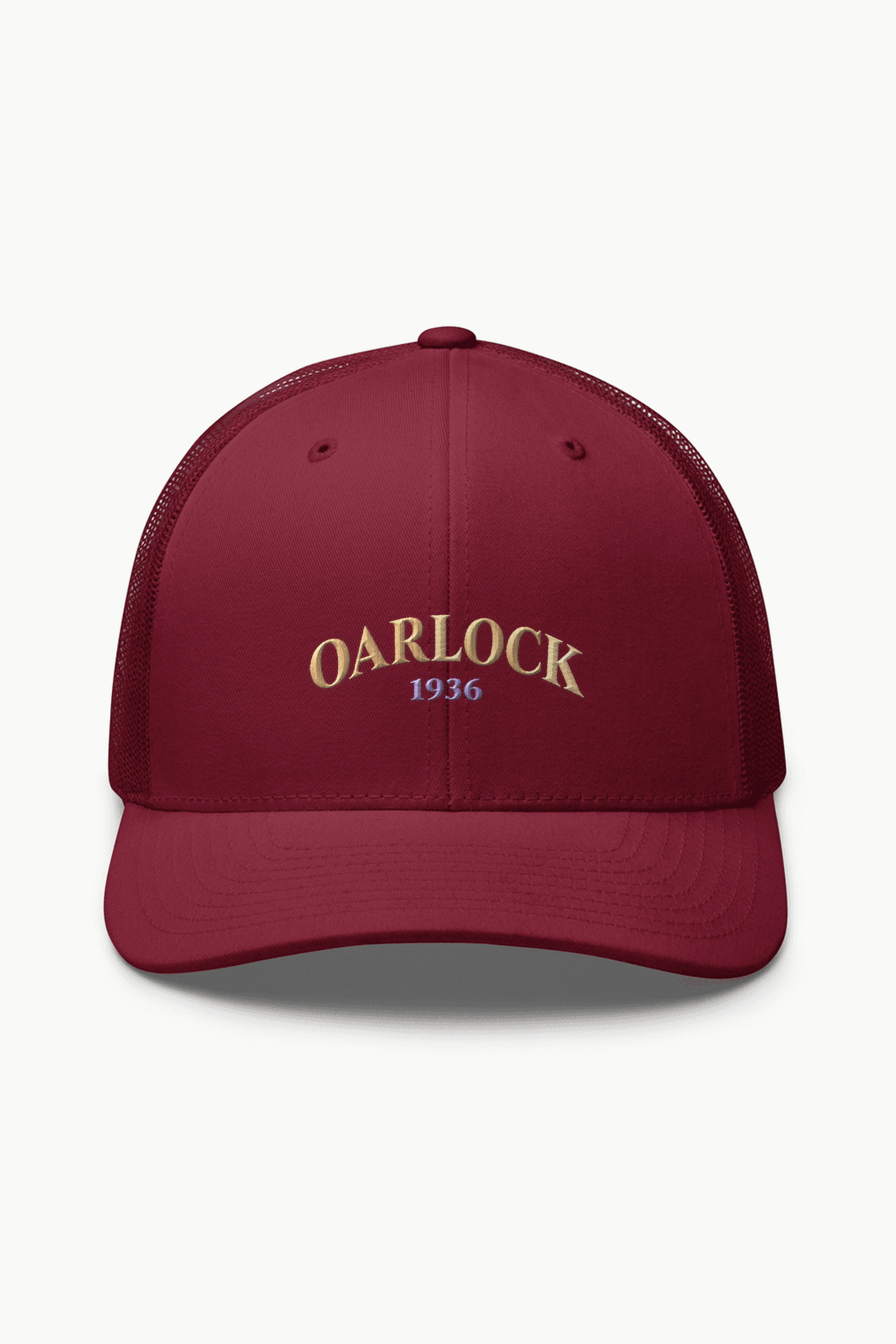 "OARLOCK 1936" Retro Trucker Cap · Embroidered