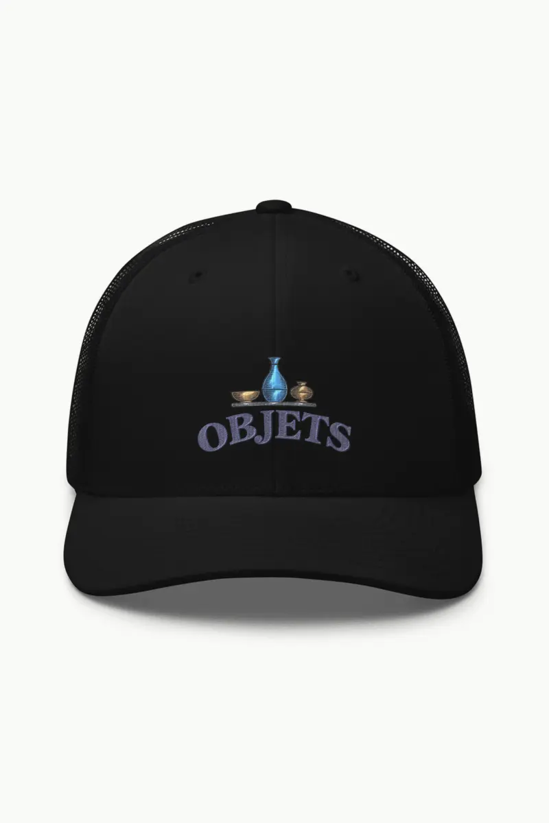 “OBJETS” Retro Trucker Cap · Embroidered