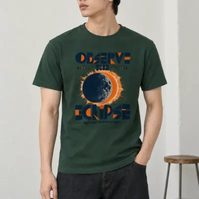 "Observe the Eclipse" Heavyweight Unisex Crewneck T-shirt