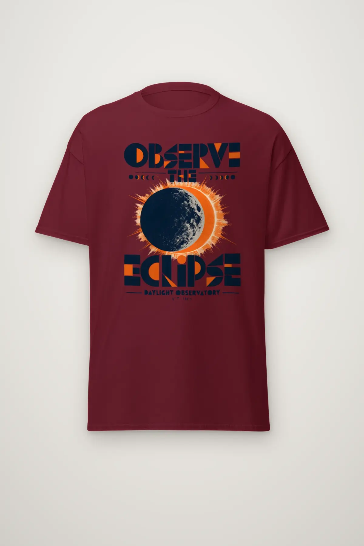 "Observe the Eclipse" Heavyweight Unisex Crewneck T-shirt