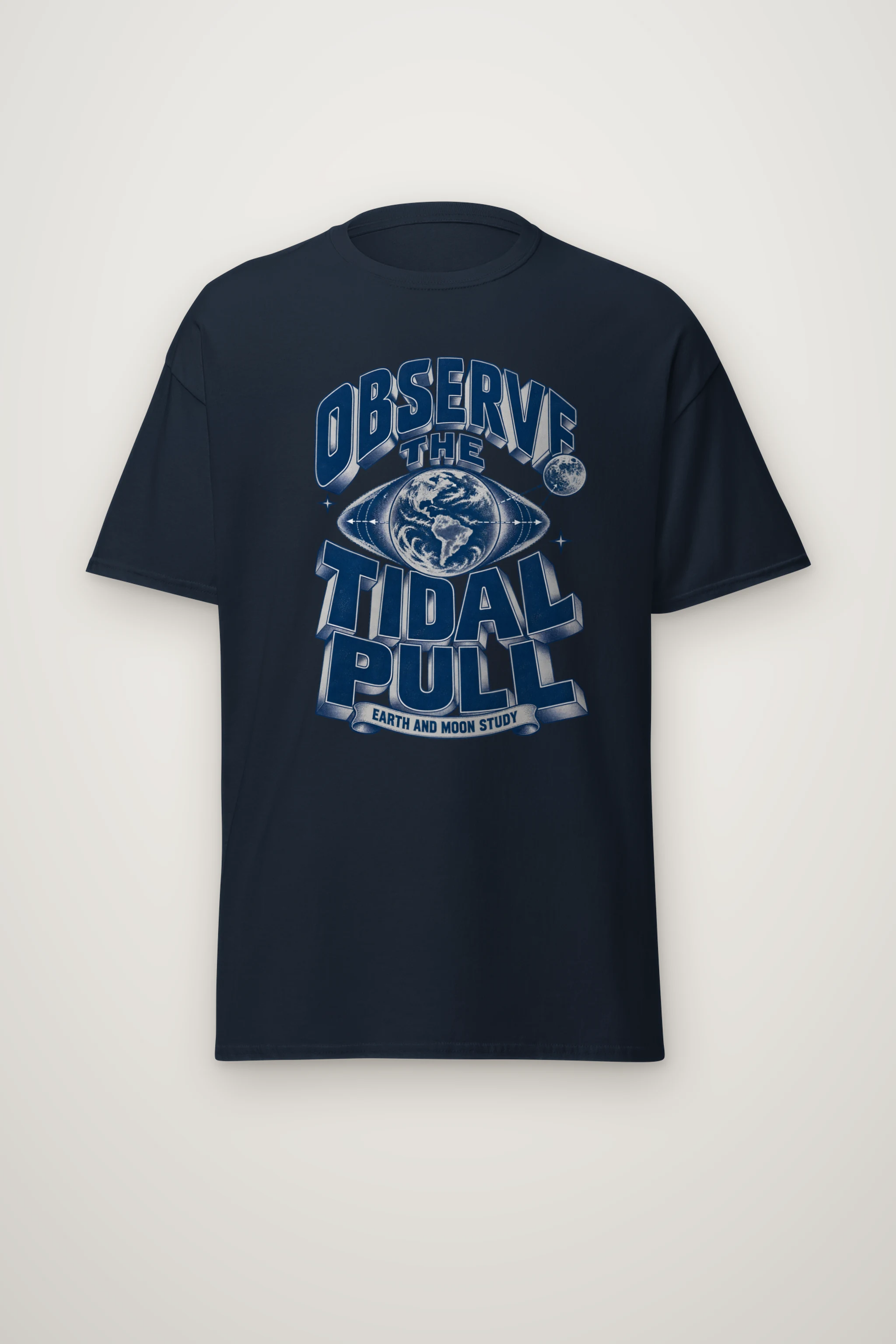 "Observe the Tidal Pull" Heavyweight Unisex Crewneck T-shirt