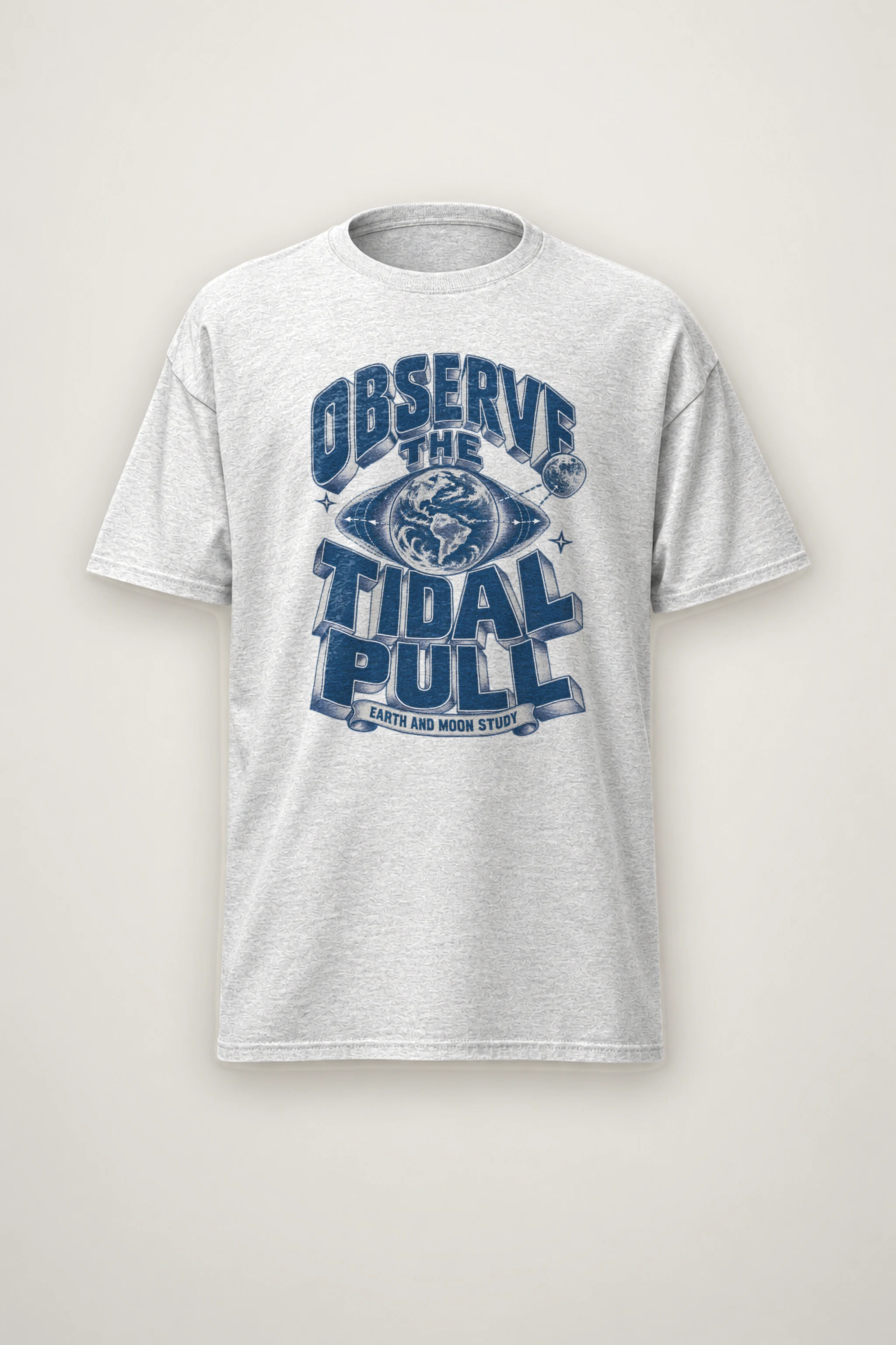 "Observe the Tidal Pull" Heavyweight Unisex Crewneck T-shirt