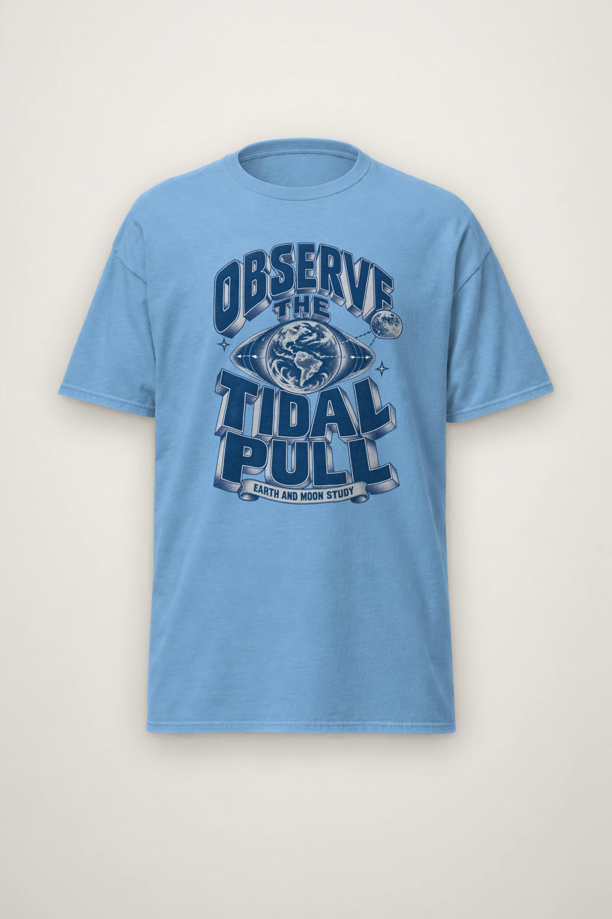 "Observe the Tidal Pull" Heavyweight Unisex Crewneck T-shirt