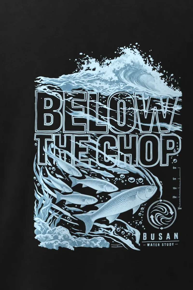 "Ocean Depth Study" Men’s Oversized Heavyweight Crewneck T-Shirt