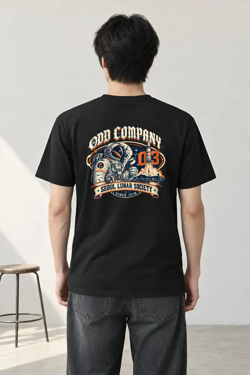 "Odd Company Lunar Society" Heavyweight Unisex Crewneck T-shirt