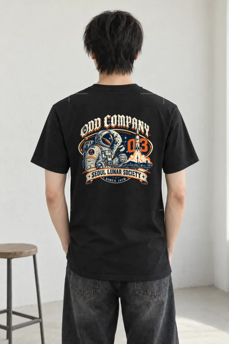 "Odd Company Lunar Society" Heavyweight Unisex Crewneck T-shirt