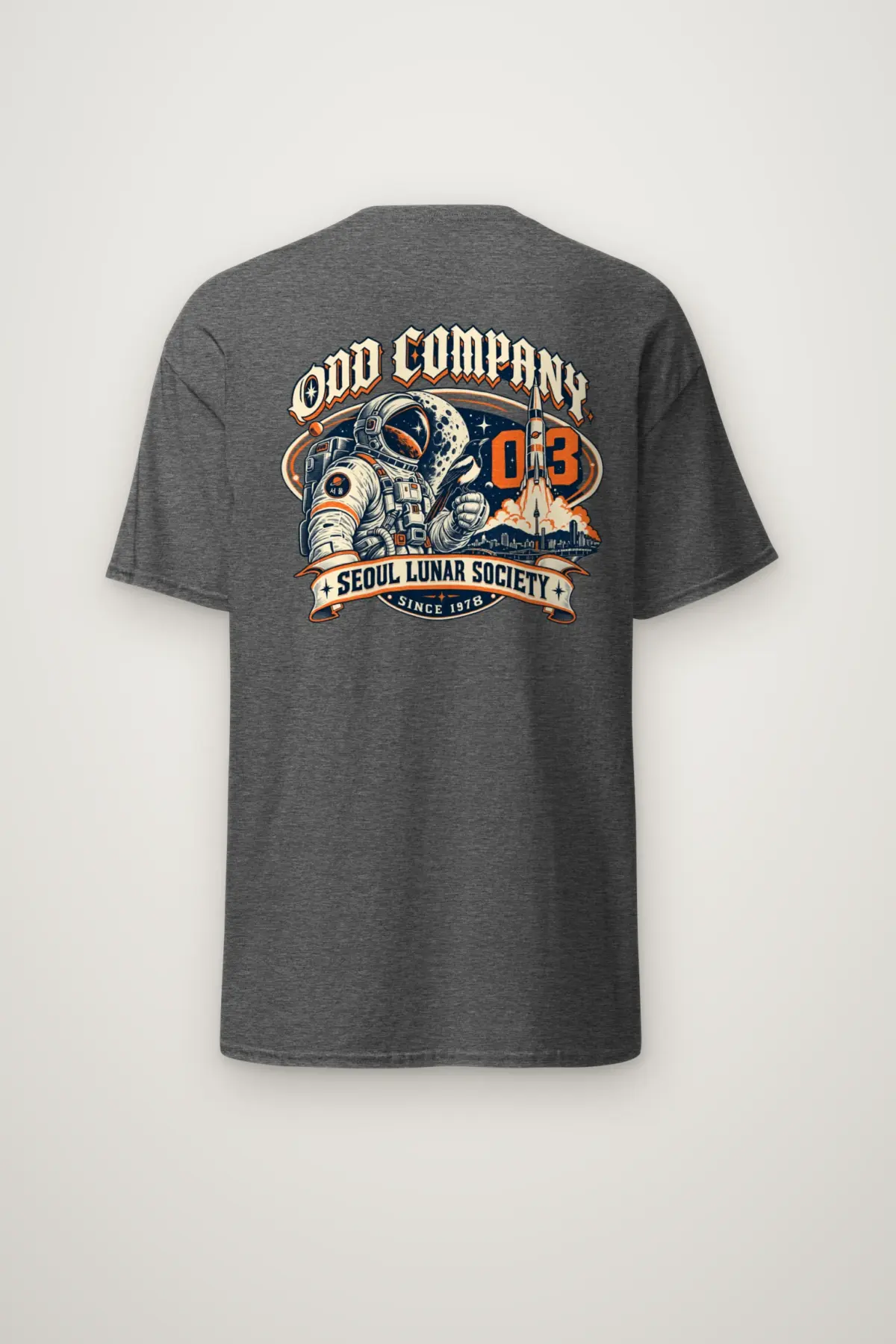 "Odd Company Lunar Society" Heavyweight Unisex Crewneck T-shirt