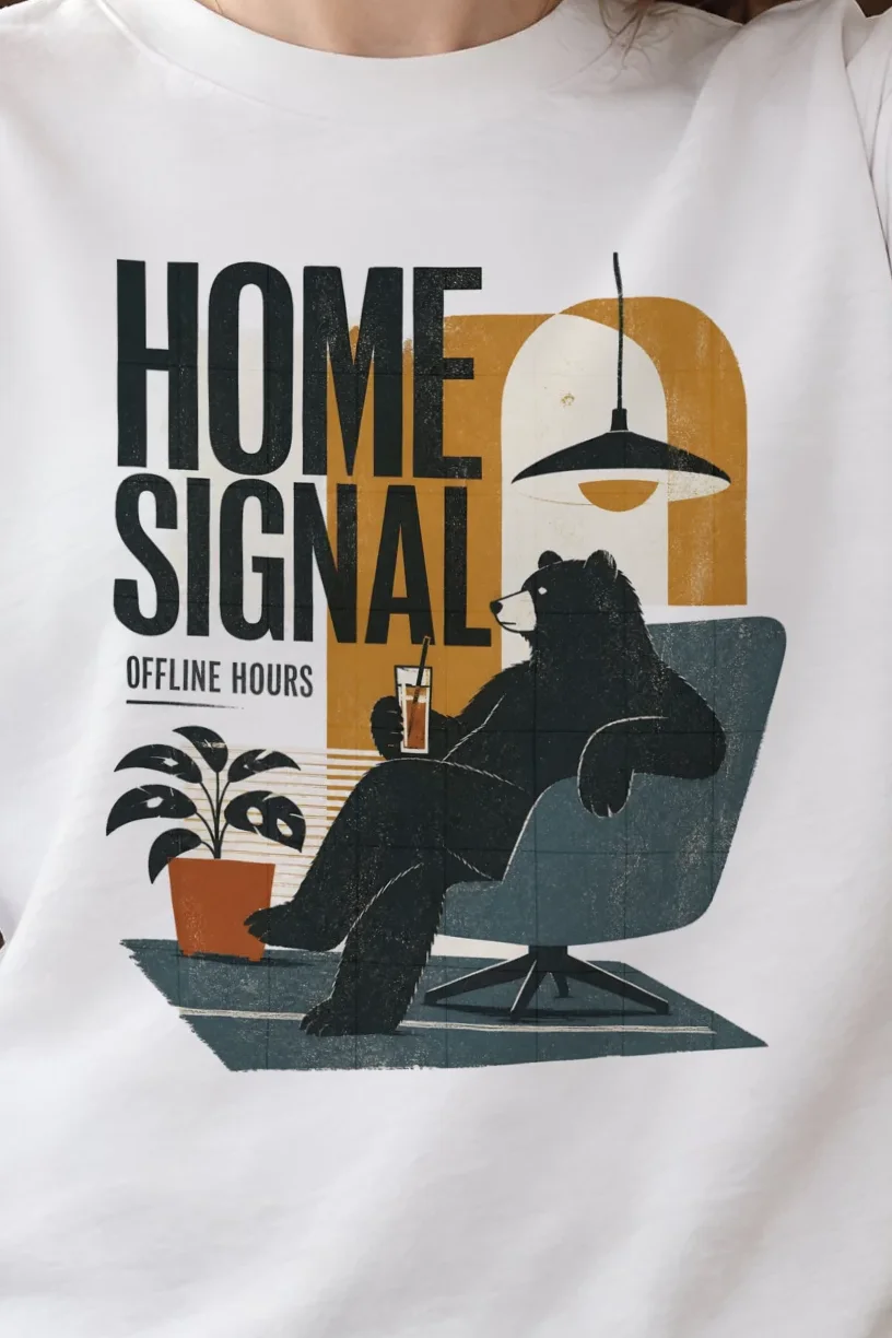 "Offline Hours" 1 Crewneck Sweatshirt - the graphic up close