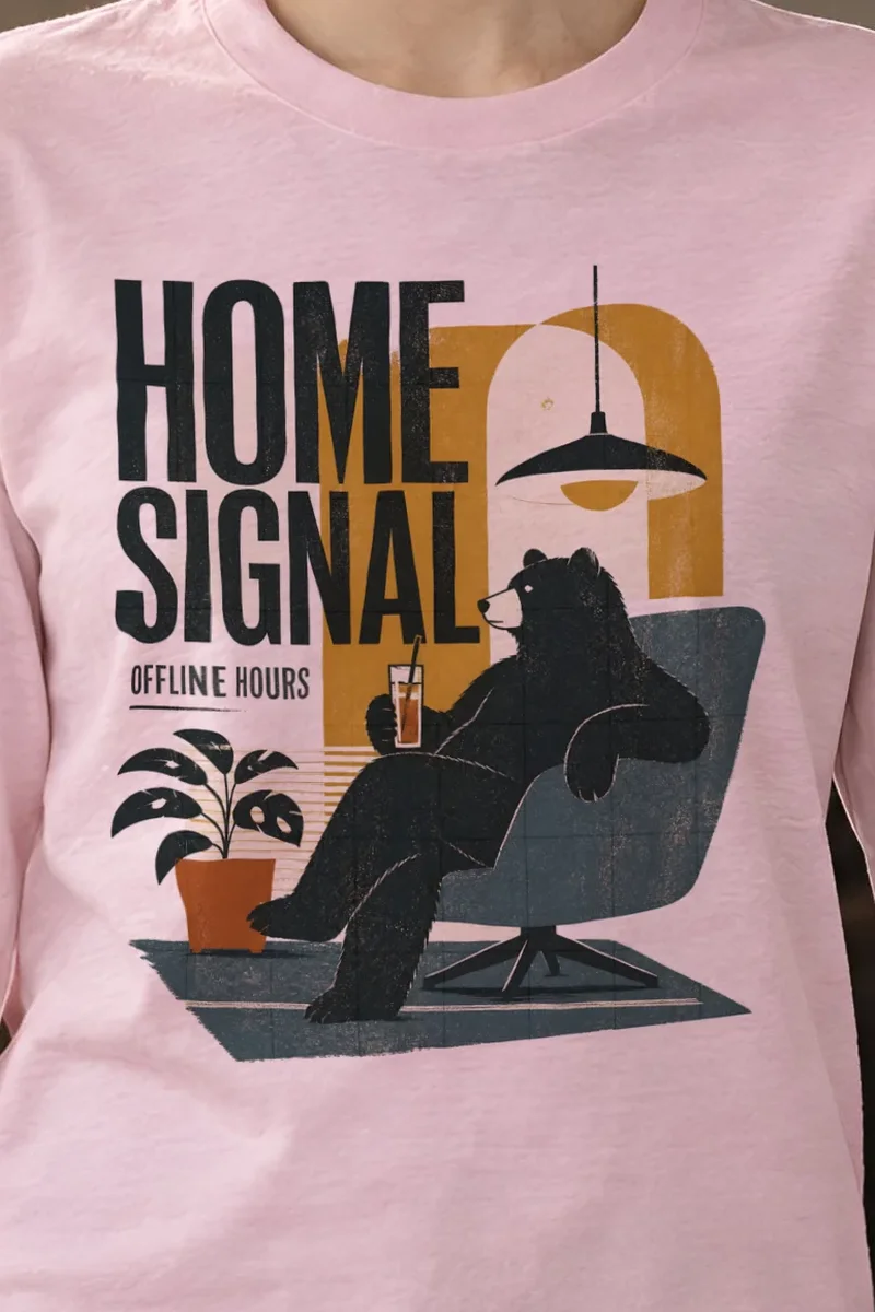 "Offline Hours" Unisex Longsleeve T-shirt - the graphic up close