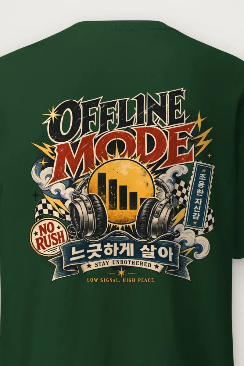 "Offline Mode" Heavyweight Unisex Crewneck T-shirt