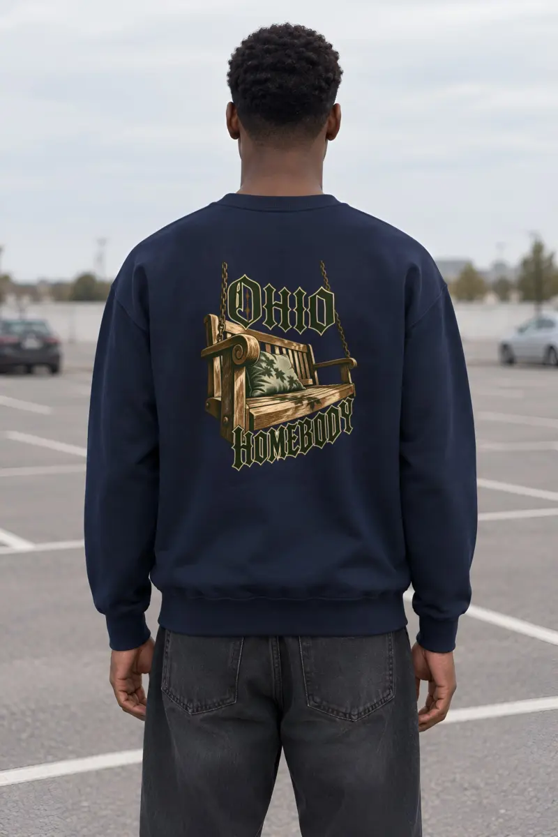 “Ohio Homebody Porch Swing” Heavy Blend Unisex Crewneck Sweatshirt