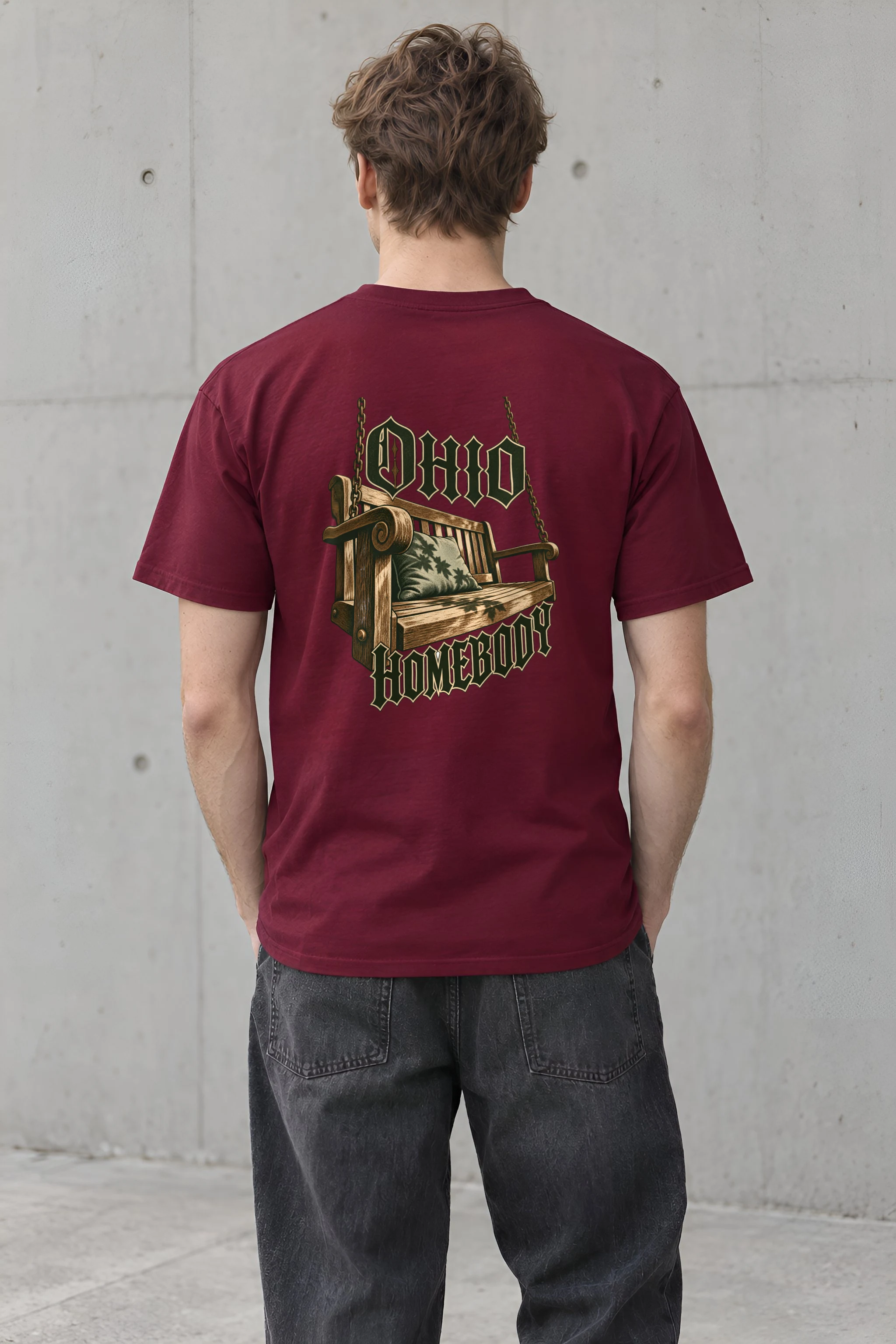 "Ohio Homebody Porch Swing" Heavyweight Unisex Crewneck T-shirt