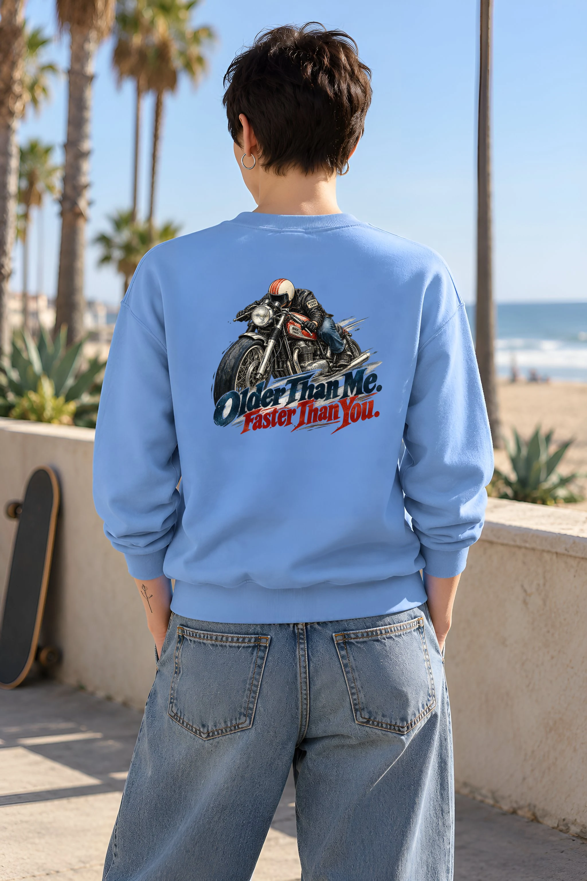 "Older Than Me. Faster Than You." Heavy Blend Unisex Crewneck Sweatshirt