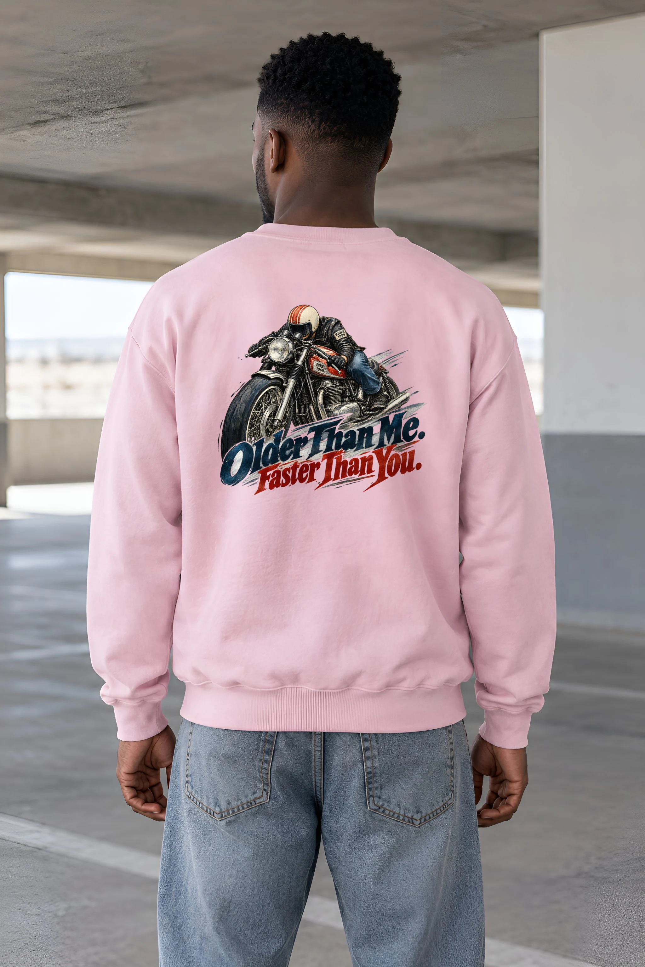 "Older Than Me. Faster Than You." Heavy Blend Unisex Crewneck Sweatshirt