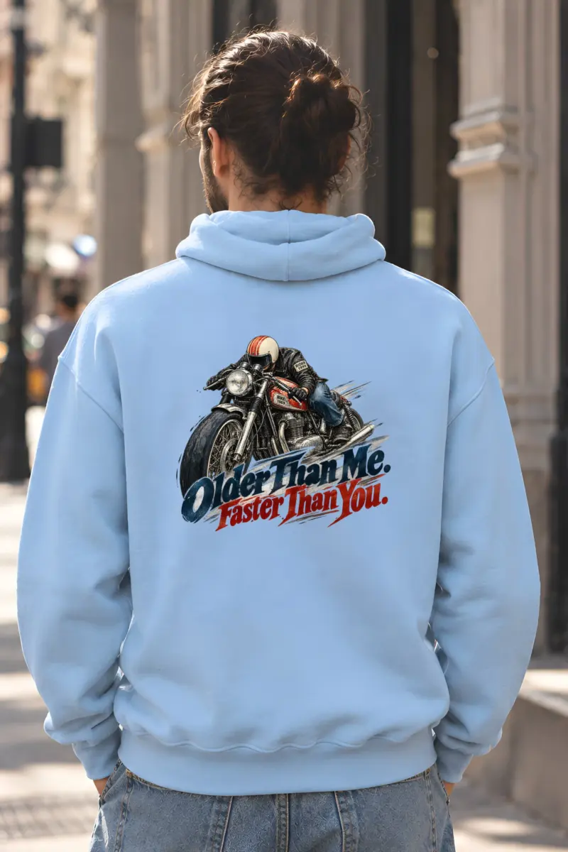 “Older Than Me Faster Than You” Heavy Blend Unisex Pullover Hoodie