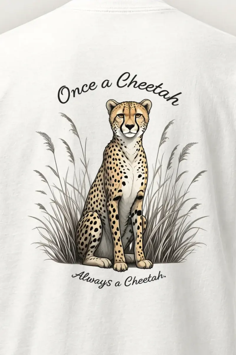 "Once A Cheetah" Heavyweight Unisex Crewneck T-shirt