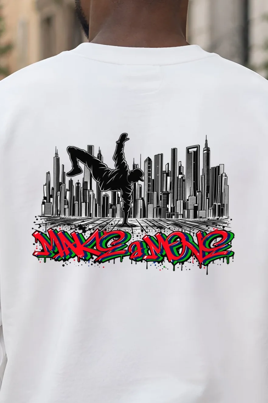 "One Hand Breakdancer" 1 Crewneck Sweatshirt - the graphic up close