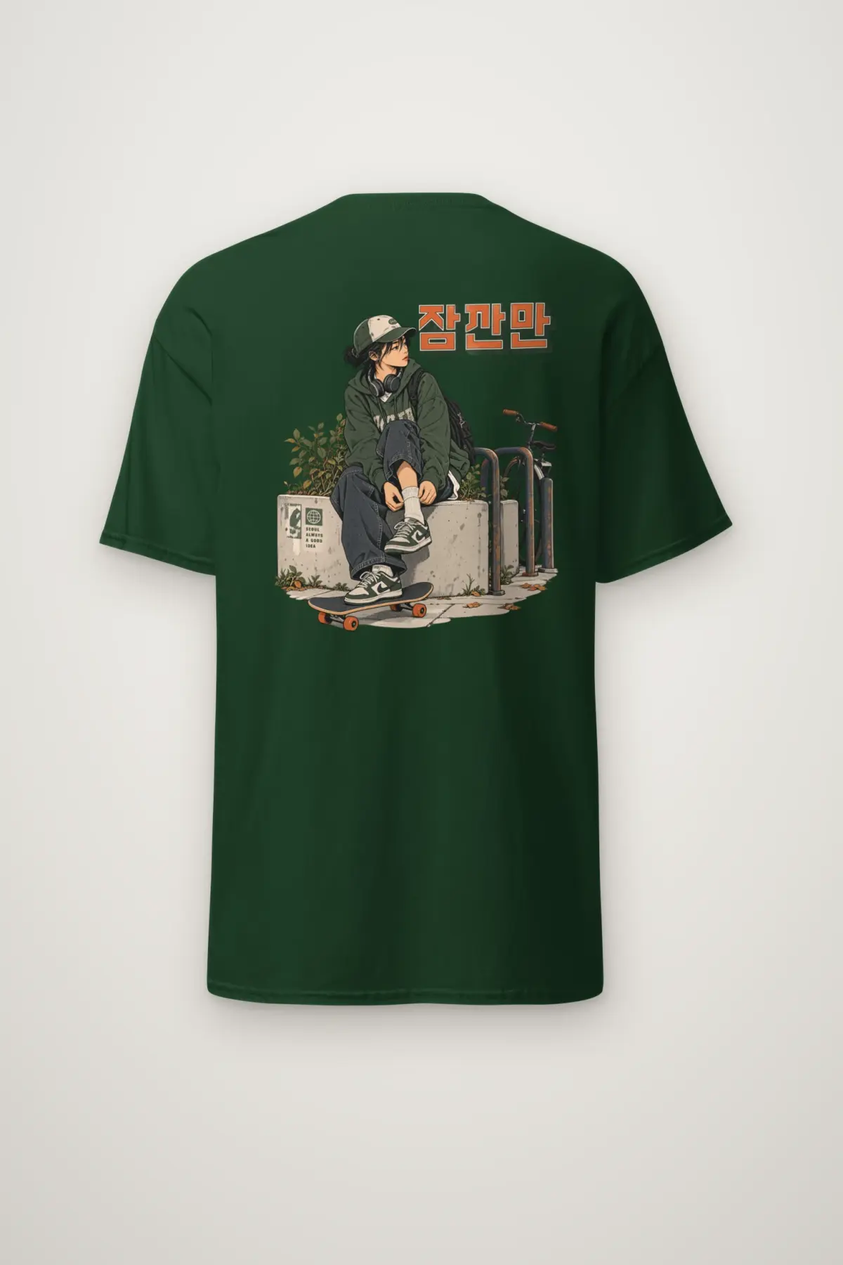 "One Minute Seoul" Heavyweight Unisex Crewneck T-shirt