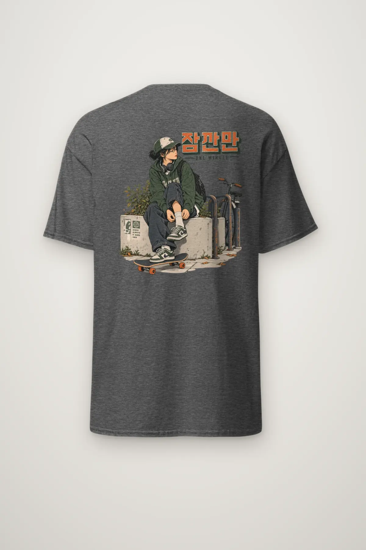 "One Minute Seoul" Heavyweight Unisex Crewneck T-shirt