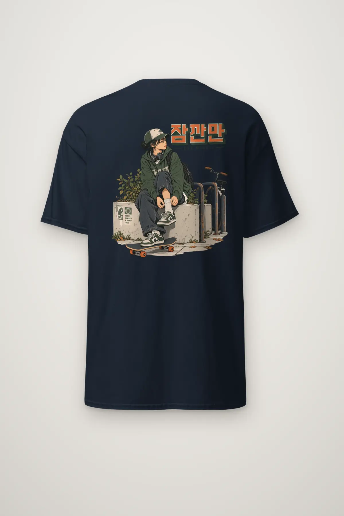 "One Minute Seoul" Heavyweight Unisex Crewneck T-shirt